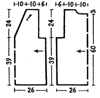Чертеж выкройки жилета