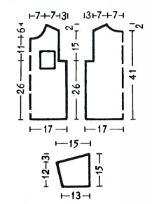 Чертеж выкройки пуловера для девочки